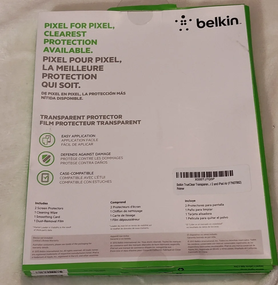 Belkin Screen Guard Transparent for iPad Air 2 - 2 Pack